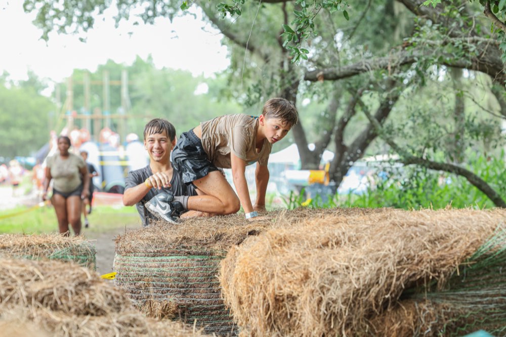 Hay bale obstacle