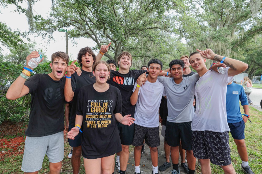 Youth group after the mud run